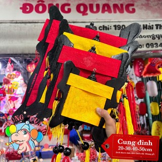 Lồng Đèn Cung Đình Gỗ Lục Giác Vải Lụa (20-30-40-50-60cm)