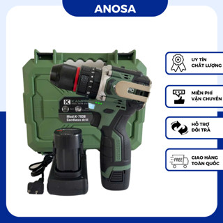 Máy Khoan Pin Kampro K-7038 Xanh, 3 Chức Năng, Đầu Kẹp Autolock, Động Cơ Không Chổi Than