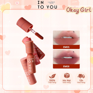 INTO YOU Son kem lì, son bùn mini 1g matte, công dụng kép cho môi và má, mềm nhung