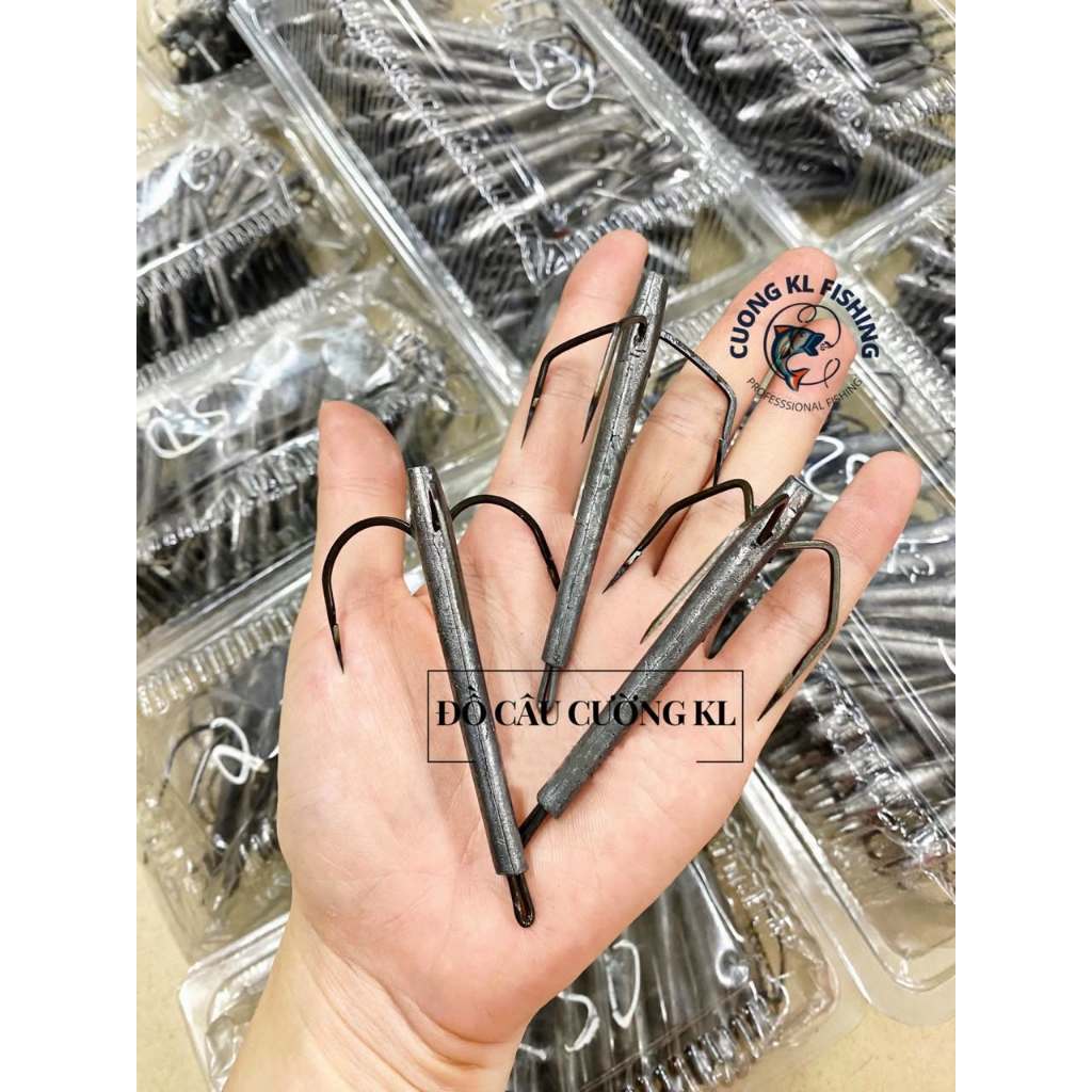 Set 3 Chiếc Lưỡi ba tiêu câu cá có ngạnh chạm là dính