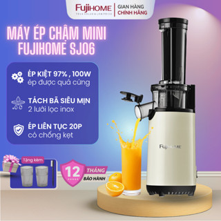 Máy ép trái cây chậm Nhập Khẩu FUJIHOME SJ06 nhỏ gọn êm, Máy ép kiệt giữ dưỡng chất có lưới lọc kép