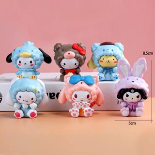 mua 5 tặng 1 [ Hỏa tốc HCM ] Mô hình mini nhân vật hoạt hình Hello Kitty, My Melody, Kuromi – Set đồ hóa trang