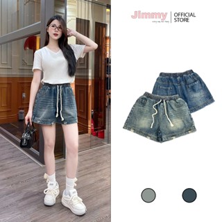 Quần Đùi Jean Nữ Cạp Cao Denim Ống Rộng A6015, Quần Short Jean Nữ Lưng Cao Denim Tôn Dáng Năng Động Trẻ Trung