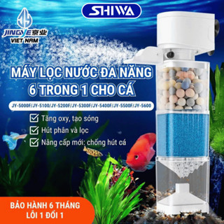 Lọc Chìm Hút Đáy Đa Năng 6 Trong 1 - Máy Lọc Nước Bể Cá JY Hút Cặn, Thổi Luồng, Tạo Oxy Cho Cá Shiwa