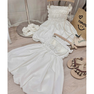 Đầm cúp ngực kèm chocker