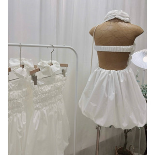 Đầm cúp ngực kèm chocker
