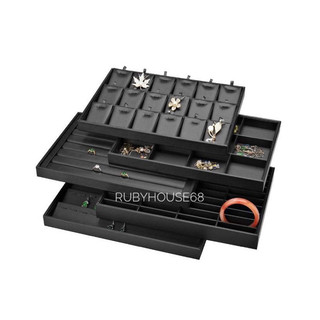 Khay đựng trang sức da cao cấp nhiều mẫu tặng nắp đậy chống bụi Rubyhouse68