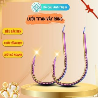  Lưỡi Câu Cá Chép TITAN GÂN VẢY RỒNG 7 Màu   Lưỡi Tổng Hợp Câu Trắm Trắng Chép  Có Ngạnh Chuyên Săn Hàng LCC9 