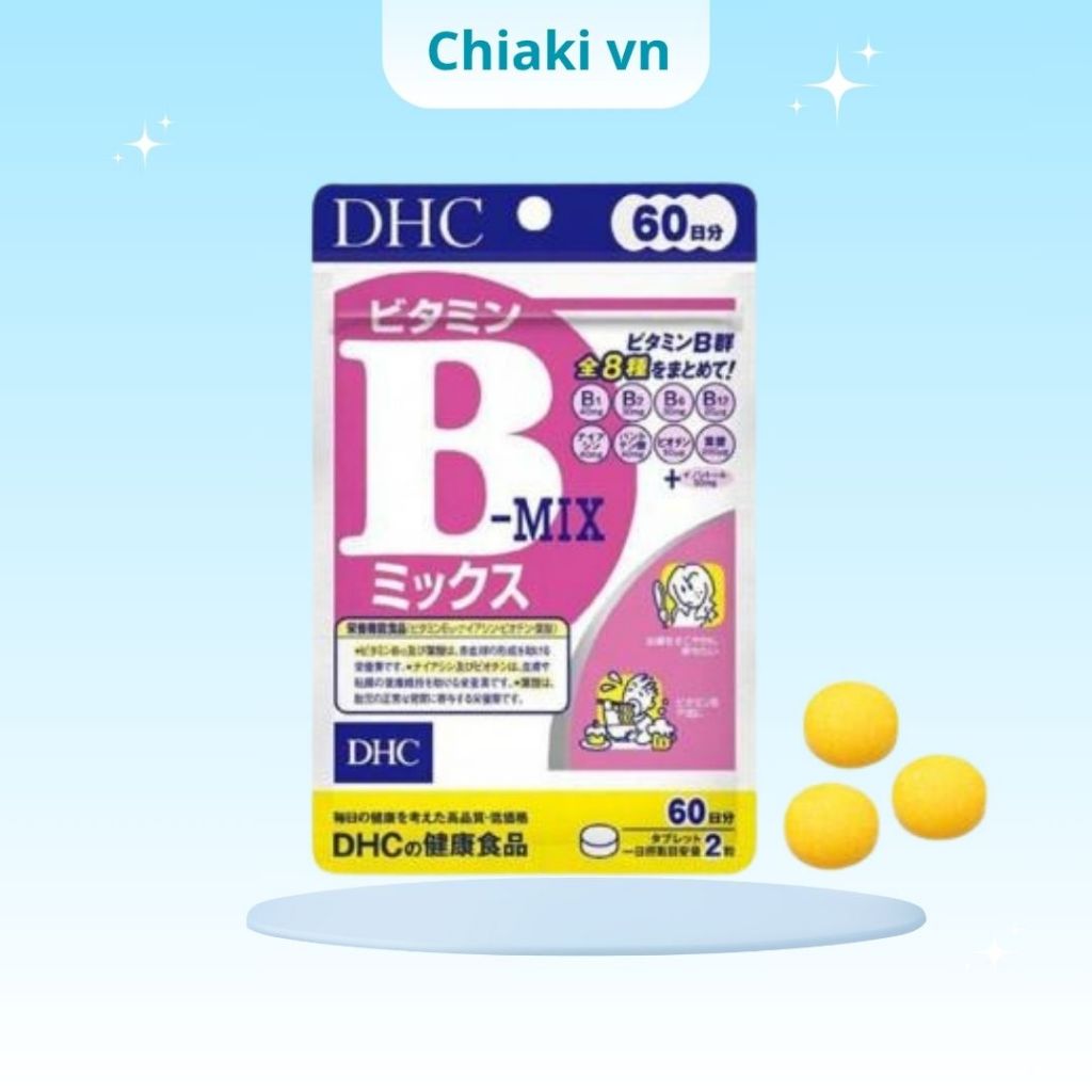 Viên uống DHC bổ sung Vitamin B Mix Tổng hợp date 2027 Nhật Bản 120 viên 60 ngày