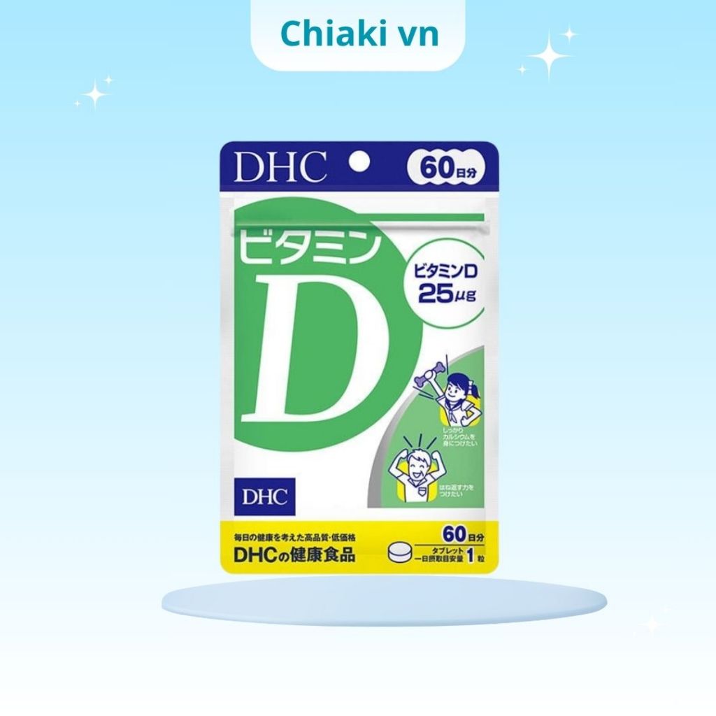 Viên uống bổ sung Vitamin D DHC 60 ngày 60 viên hỗ trợ miễn dịch, tăng cường sức khỏe