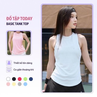 Áo thể thao Basic Tank Top ba lỗ nữ khoác ngoài tập gym dáng rộng mặc thoải mái Today U Wear