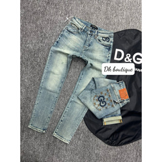 Quần jean Nam GC xanh đậm loang ống bản cúc đồng tang lụa mã - Quần Bò học sinh , sinh viên