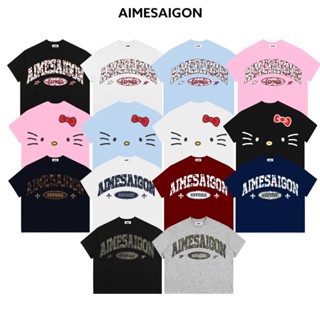 [Ver3] Áo Thun Boxy AIMÉ Cotton Cổ Tròn Nam Nữ "AIMESAIGON XXVIIIXX" Áo Phông Nữ Form Rộng Nữ Mùa Hè Kiểu Đẹp Nam Nữ