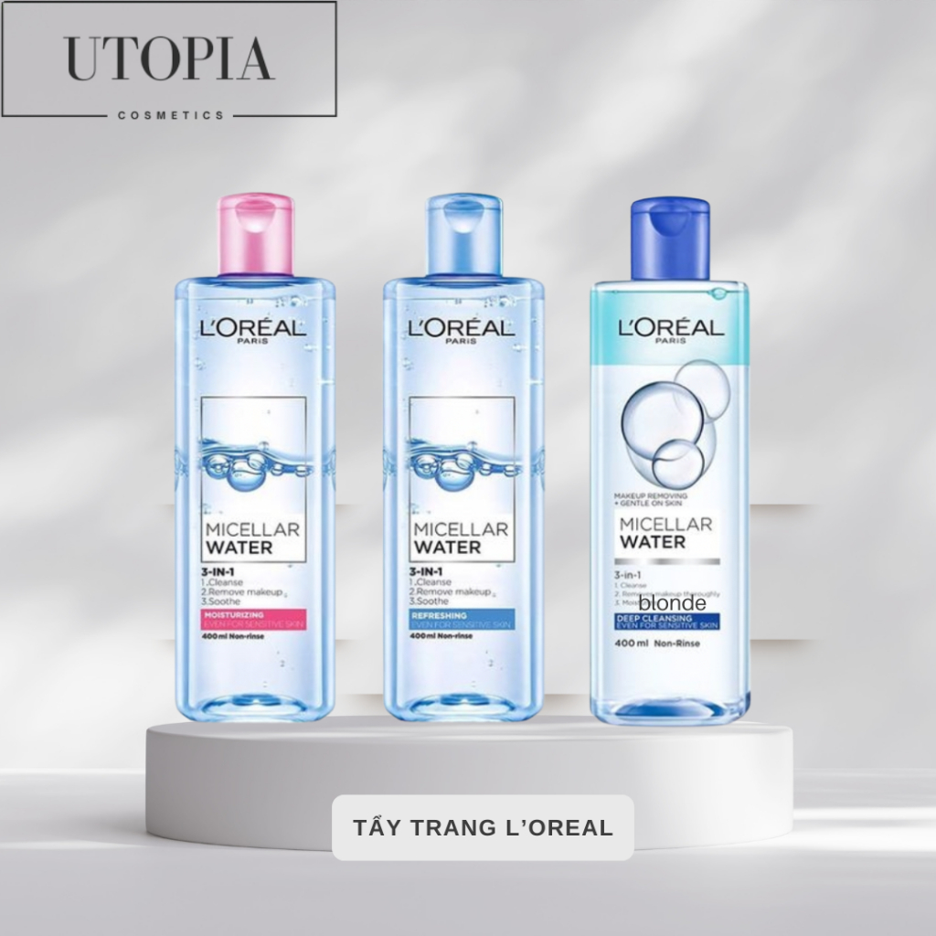Nước tẩy trang L'oreal Micellar Water 400ml