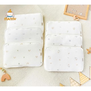 Gối Đầu Cho Bé Vải Cotton Waffle MANNY Mềm Mại, Hoạ Tiết Hàn Quốc
