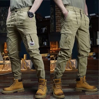 Quần Jogger Kaki - MQ8 Quần Jogger Túi Hộp Cao Cấp Nam Cạp Chun Bo Gấu Vải Kaki Xịn MQ LUXURY 79