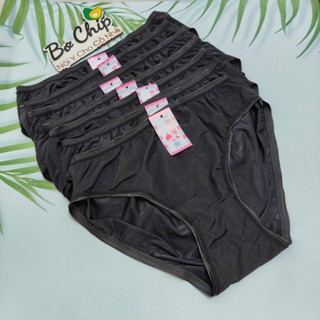 [60-110 KÝ] QUẦN THUN LẠNH SIÊU MÁT BIGSIZE SIÊU TO CẠP CAO CO GIÃN MỀN MẠI MÀU ĐEN -  Bơ Chip Quần Lót Nữ