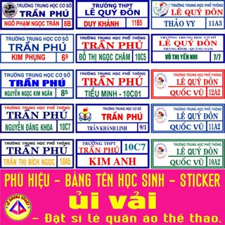  Phù Hiệu Học Sinh Bảng Tên Loại Vải ủi nhiệt bằng bàn ủi 