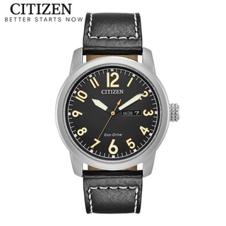 Đồng hồ nam citizen eco-drive dây da bm8471-01e - mặt đen