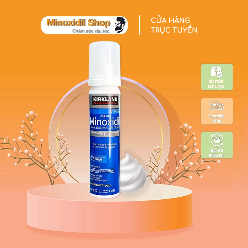 Dung dich mọc râu tóc Minoxidil 5% dạng bọt