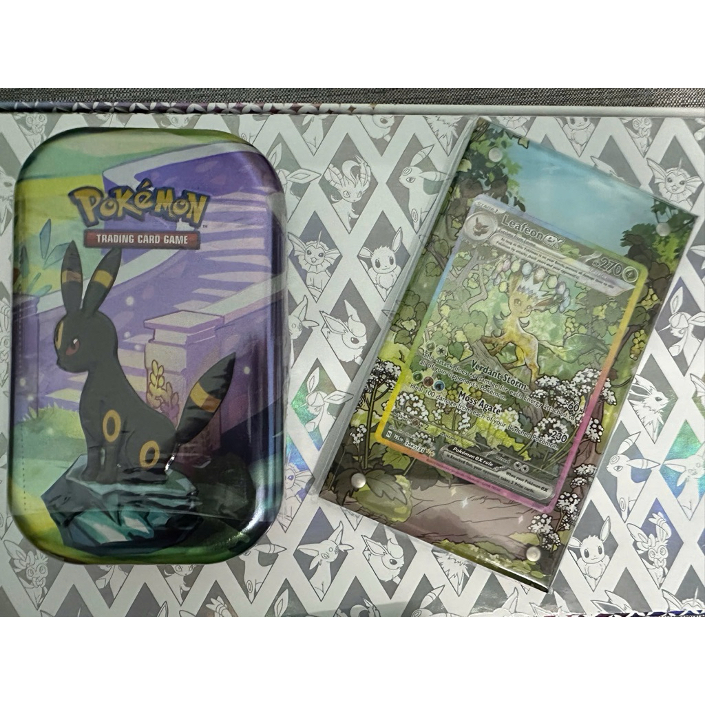 Hộp Prismatic Evolutions mini tin lẻ Pokemon TCG chính hãng