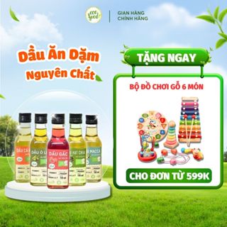 Dầu Ăn Dặm ECOFOOD Cho Bé - Dầu Oliu, Óc Chó, Cá Hồi, Gấc - Ép Lạnh Nguyên Chất - Chai 60ml/150ml