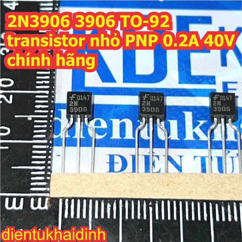 50 con 2N3906 3906 2N3904 3904 TO-92 transistor nhỏ PNP, NPN 0.2A 40V kde0185