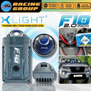 Đèn Bi Gầm X-LIGHT F10 2.0 Inch 2024 3 Chế Độ Màu, Công Suất 50W Gắn Xe Máy Và Ôtô - Bảo Hành 2 Năm