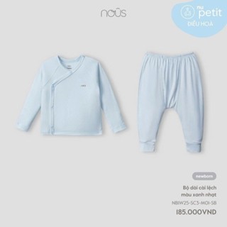 Nous Newborn bộ quần áo dài tay cho bé trai, bé gái quần áo sơ sinh Nu petit mềm mát BST T6