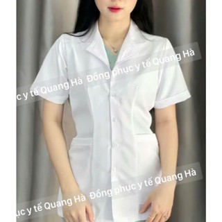 Áo Blue  Blouse trắng Dáng Ngắn Ngang Đùi 