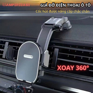 Giá đỡ điện thoại ô tô đa năng AMPEREEASE xoay 360 độ cốc hút chân không giữ chắc không rơi tốt nhất
