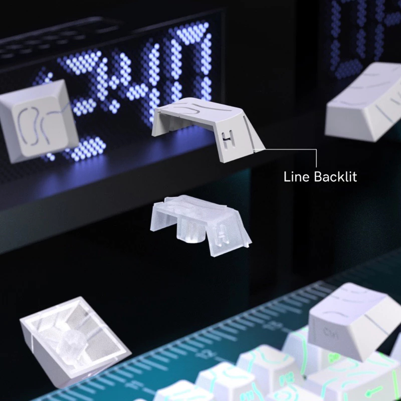 (NEW- SẴN )Keycap Contour - Keycap Topographic Mạch Xuôi - Keycap Xuyên LED | BigBuy360 - bigbuy360.vn