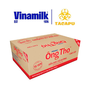 Thùng 24 hộp Sữa đặc có đường Ông Thọ đỏ hộp giấy 380g - TACAPU