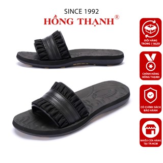 Dép Nữ Thấp HỒNG THẠNH Đế Bệt Quai Ngang Màu Đen Tiện Lợi Đế Chống Trượt - 6675