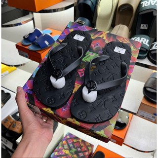 Dép tông nam Lv - GC cao su mẫu mới 2025 logo nổi bật