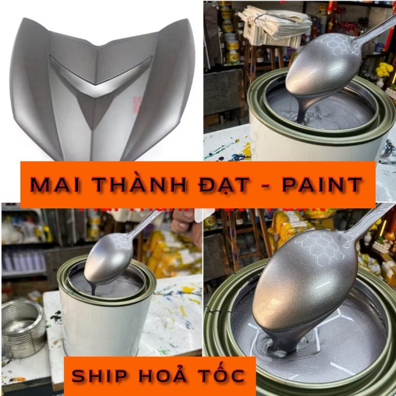 Màu Sơn Bạc Xám Mờ Exciter Hệ 1K( Sơn Oto Xe Máy )Đóng gói tùy chọn