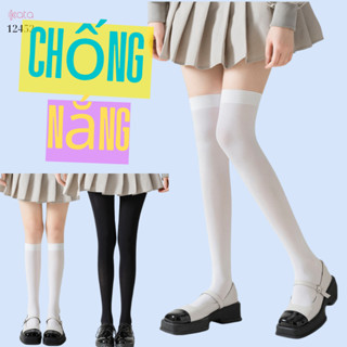 Tất chống nắng KATA,tất nhung mỏng mát lạnh mùa hè,tất JK giảm béo bắp chân 12452