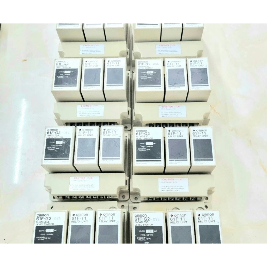 Bộ công tắc mực nước Omron FloatLess  Level Switch 61F - G2 4 điện cực, 61F - G1 3 điện cực  (used) 