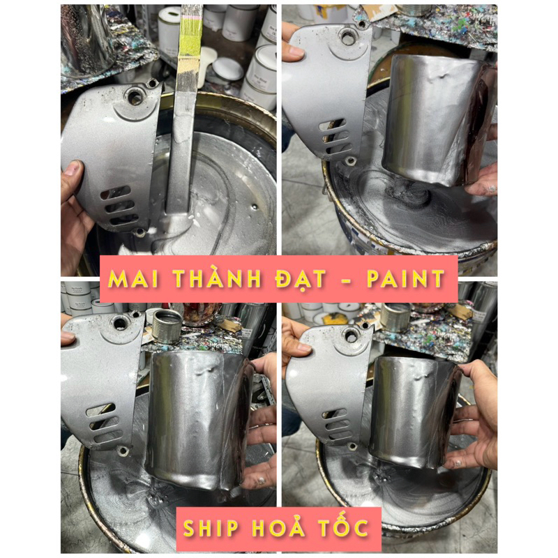 Màu Sơn xám lông chuột Dàn Chân Xipo-1K ( Sơn Oto Xe Máy )Đóng gói tùy chọn