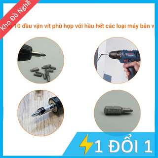 Bộ 10 đầu vặn vít chuôi lục