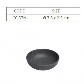 Chén Chấm Tròn Nhựa Melamine Nhám Xám