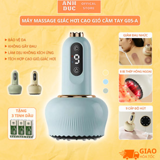 Máy Massage Giác Hơi Cạo Gió Cầm Tay G05-A Có Đèn Hồng Ngoại Với 8 Đầu Bi Làm Giãn Mạch,Lưu Thông Máu,An Toàn,Bảo Vệ Da
