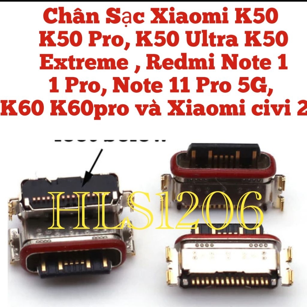 Chân Sạc Xiaomi K50 và K50 Pro, K50 Ultra K50 Extreme , Redmi Note 11 Pro, Note 11 Pro 5G,K60 K60pro
