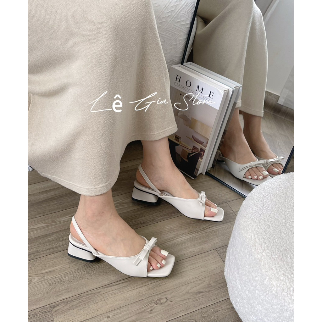 A28 - Sandal nữ 3cm quai chun hậu - San dan nữ 3 phân