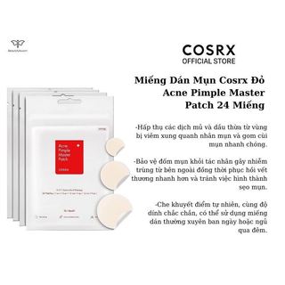 Miếng Dán Mụn Cosrx Master Patch đỏ, đen Gom Cồi Mụn, Bảo Vệ Đốm Mụn 18 Miếng, 24 miếng