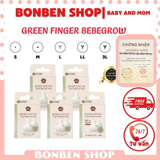 Núm ti Green Finger Hàn 2 van thoát khi chất liệu Silicon cao cấp mềm mại lắp vừa bình Moyuum ou:wish