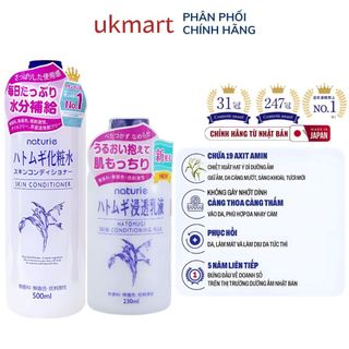   Mẫu Mới  Nước hoa hồng ý dĩ Hatomugi Naturie Skin Conditioner Lotion Nhật Bản 230ml - 500ml 