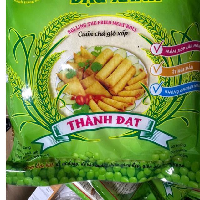 Combo 10 Gói bánh tráng bò bía đậu xanh gói 30 lá - Bánh đa nem cuốn chả giò giòn xốp