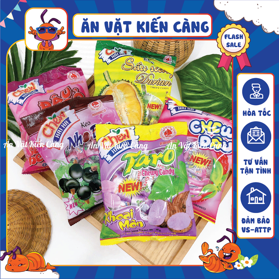  Kẹo trái cây mềm Chew Hải Hà  90g  - Ăn vặt Kiến Càng 