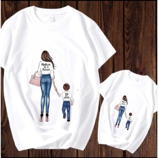 Áo đôi mẹ và bé MÀU TRẮNG chất cotton mịn mát đủ size từ 5-90kg